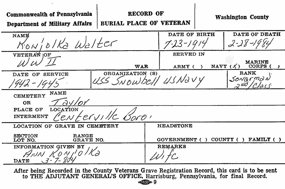 veteran burial
